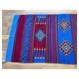 LR - Kilim Runner Rug - Southwestern Geometric Diamond Motifs