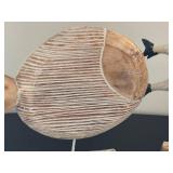 LR - Cynthia Powley New York - Large Ribbed Fish on Base + School of Small Fish on Stands (Lot of 2)