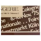 LL - Graciela Rodo Boulanger Signed Lithograph Playing Card Art Cologne 1975 Framed