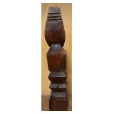 LL - Set of 3 Wooden Nias Adu Zaria Tribal Art Sculptures from Indonesia