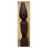LL - Set of 3 Wooden Nias Adu Zaria Tribal Art Sculptures from Indonesia