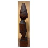 LL - Set of 3 Wooden Nias Adu Zaria Tribal Art Sculptures from Indonesia