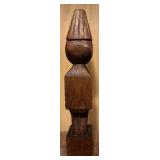 LL - Set of 3 Wooden Nias Adu Zaria Tribal Art Sculptures from Indonesia