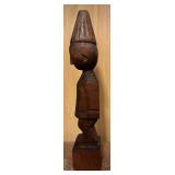 LL - Set of 3 Wooden Nias Adu Zaria Tribal Art Sculptures from Indonesia