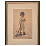 LL-FR - Limited Edition David Wright "First Time Out" Signed Print 269/1000 with Bat