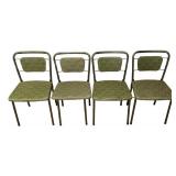 LL-FR - Vintage Cosco Green Folding Card Table Set with 4 Chairs