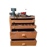 LL-S - Wood Workbench with Assorted Hand Tools and Accessories