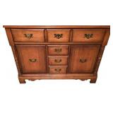 LL-S - Vintage Maple Buffet Cabinet with 4 Drawers and 2 Cabinets