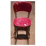 LL-S - Vintage Cosco Red Step Stool Chair