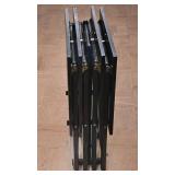 LL-S - Set of 4 Scheibe Black Folding TV Trays with Stand