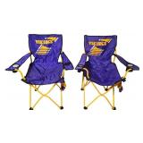 LL-FR - Pair of Minnesota Vikings Folding Camp Chairs with Carry Bags