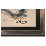 LL-FR - Framed Mid Century Parisian Street Scene Painting