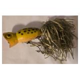 LL-FR - Lot of 3 Vintage Fishing Lures - Lunkerhunt 2.25in, Jitterbug, Hula Popper 4in