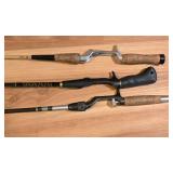 LL-FR - Lot of 3 Casting Fishing Rods with ABU Garcia XL Plus Graphite