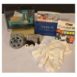 LL-FR - 8mm Film Splicer Lot with Expo 67 Movie, Reels, Splice Tapes, and Accessories