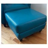LR - Delmonico Livorno Turquoise Chair with Ottoman