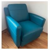 LR - Delmonico Livorno Turquoise Chair with Ottoman