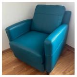 LR - Delmonico Livorno Turquoise Chair with Ottoman