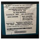 LR - Delmonico Livorno Turquoise Chair with Ottoman