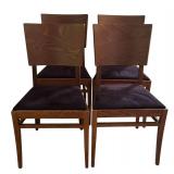 DR - Gorgeous Vintage Glass Top Dining Table Set