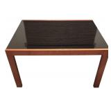 DR - Gorgeous Vintage Glass Top Dining Table Set