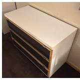 MB - Vintage Three Drawer Dresser with Black and Wood Accents