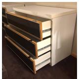 MB - Vintage Three Drawer Dresser with Black and Wood Accents