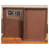 O - Pair of Vintage Speakers Model: 0651 and Vintage Soundesign Stereo Eight Track Tape Deck Model: Model 4126