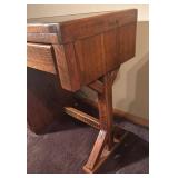 O - Vintage Young Hinkle Vintage Pine Desk with Leather Top