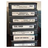 O - Collection of Vintage Eight Track Tapes Featuring Elvis, Neil Diamond, Paul Simon and More