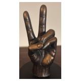 O - Peace Hand Trinket Box with Inspirational Engravings