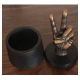O - Peace Hand Trinket Box with Inspirational Engravings