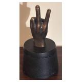 O - Peace Hand Trinket Box with Inspirational Engravings
