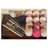 O - Assorted Yarn and Knitting Needle Set