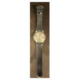 O - Marcel American Flag Watch with Black Leather Band