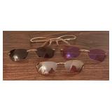 O - Revolution Sun Interchangeable Sunglasses Set with 3 Lenses and Case