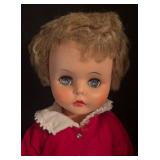 O - Vintage Doll with Red Polka Dot Dress and Nightgown