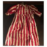O - Vintage Doll with Red Polka Dot Dress and Nightgown