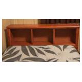 BR1 - Vintage Oak Twin Bed Frame with Storage Headboard