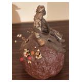 BR2 - Handcrafted Pottery Sculpture of Couple on Rock