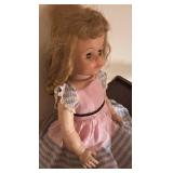 O - Vintage Adorable Doll with Blonde Hair and Pink Dress