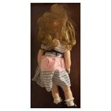 O - Vintage Adorable Doll with Blonde Hair and Pink Dress