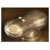 O - Nambe Hippo Salt and Pepper Shaker Set