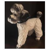 O - Large Vintage Ceramic Poodle Dog Figurine