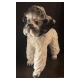 O - Large Vintage Ceramic Poodle Dog Figurine