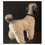 O - Large Vintage Ceramic Poodle Dog Figurine