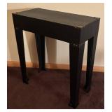 BR2 - Black Petite Accent Table with Faux Croc Texture