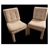 BR2 - Pair of Vintage Upholstered Accent Chairs