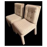 BR2 - Pair of Vintage Upholstered Accent Chairs