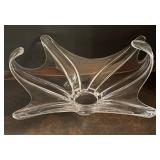 MB - Large Crystal Art Glass Bowl with Sculpted Edges